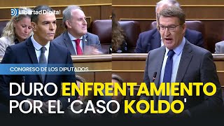 Duro enfrentamiento entre Sánchez y Feijóo en el Congreso por el caso Koldo [upl. by Yelrebmik81]