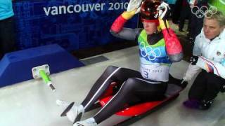 Felix Loch GER Wins Mens Luge Gold  Vancouver 2010 Winter Olympics [upl. by Gavriella]