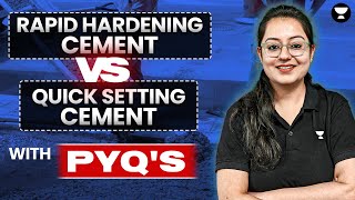 Difference between Rapid Hardening Cement and Quick Setting Cement  BMC  Harshna Verma [upl. by Anert]