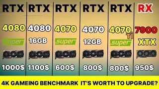 4080 super vs 7900 xtx vs rtx 4070 TI super vs Rx 7900 XT vs 4070 Super VS RTX 4070 vs rtx 4080 [upl. by Medlin319]