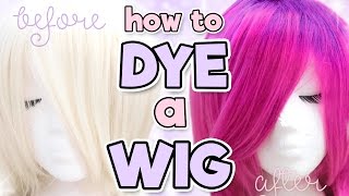 HOW TO DYE A SYNTHETIC WIG  Alexas Wig Series 7 [upl. by Benson]