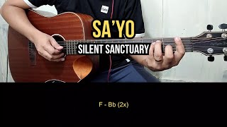 Sayo  Silent Sanctuary  Guitar Tutorial [upl. by Dareece]