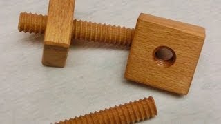 Make wood screw yourself in 3 minutes  Holzgewinde selber machen in 3 Minuten [upl. by Seidel]