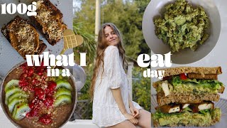 HIGH PROTEIN WHAT I EAT IN A DAY  100g protein  whole food plantbased no protein powder [upl. by Caraviello]