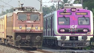 Dangerous Wap4 Locomotive Leads Intercity ExpressBandel katwa Pink ICF Local Trains Skip Railgate [upl. by Notna]