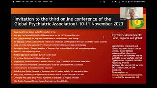 Updated invitation to the 3rd conference of the Global Psychiatric Association 1011 November 2023 [upl. by Masha]