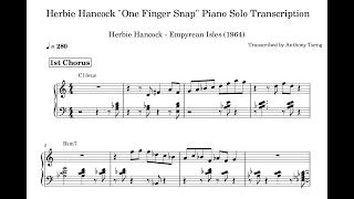 Herbie Hancock quotOne Finger Snapquot Piano Solo Transcription [upl. by Egres]