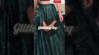 🌿Stunning Olive Green Glittering Sequin Lehenga Choli  Bollywood Style ashortaday lehenga shorts [upl. by Dnomder]