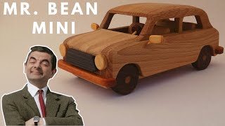 I made the Austin Mini 1000 of Mr Bean out of Wood  Wooden Creations [upl. by Oinimreh]