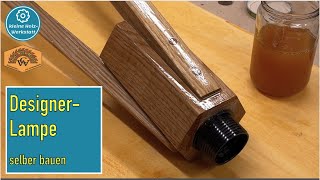 DIY Designerlampe selber bauen⏐Dreibein aus Eiche⏐kleine holzwerkstatt [upl. by Viccora]