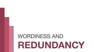 Wordiness and Redundancy [upl. by Ahsemit]