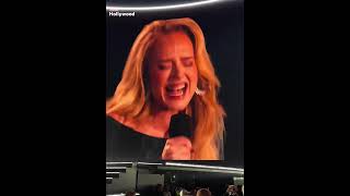 Adele tears up at her concert in Munich as the crowd sings ‘Someone Like You’ with her adele live [upl. by Ellenhoj]