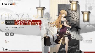 Girls Frontline 2 Exilium  Groza Outfit Showcase  Sangria Succulent [upl. by Alian]