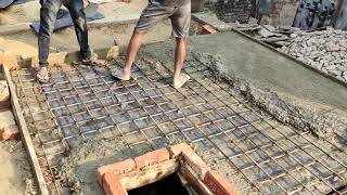 septic tank kaise casting Kiya jayfull information about septic tank slab [upl. by Annaigroeg]