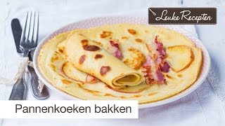 Pannenkoeken bakken 🥞  LeukeReceptennl [upl. by Eniamurt]