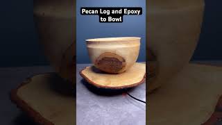 Pecan Log and Epoxy to Bowl [upl. by Hareemas]