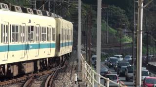 箱根湯本駅小田急5000形各停新松田行5056編成 [upl. by Rivard]