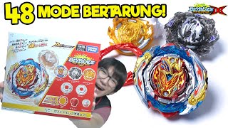 BEYBLADE INI PUNYA 48 MODE Unboxing Zest Achilles Customize Set Beyblade Burst Indonesia [upl. by Carey938]