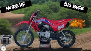 CRF110 STOCK MOD BUILD PT 4 132CC BIG BORE KIT INSTALL [upl. by Purcell]