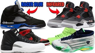 AIR JORDAN 5 RACER BLUE JORDAN 4 INFRARED JORDAN 12 PLAYOFFS ALEALI MAY JORDAN 14 LOW AND MORE [upl. by Razaele367]