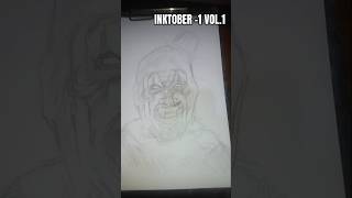 INKTOBER 1 TERRIFIER dibujo arttheclown shorts draw [upl. by Tinaret]