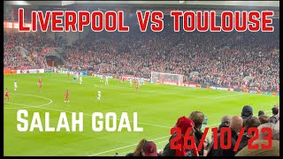 Liverpool vs Toulouse  Salah goal [upl. by Henghold]