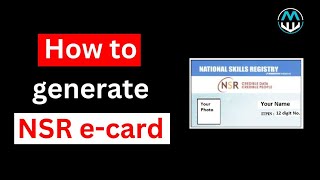 How to generate NSR ecard   NSR ecard [upl. by Hermie]