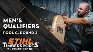 STIHL TIMBERSPORTS® US Mens Qualifiers 2021  Pool C Round 2 [upl. by Yelsna]