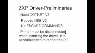 Zebra  ZXP Series 8 Printer  Driver Preliminaries [upl. by Eelame391]