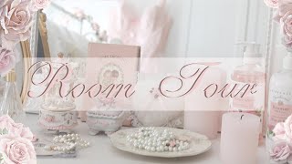 COQUETTE INSPIRED BEDROOM TOUR  SOME TIPS FOR HOW TO CREATE A COQUETTE INSPIRED VANITY AND DRAWER [upl. by Voletta]