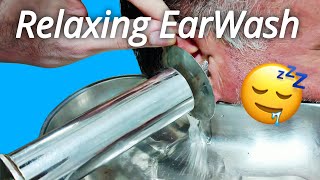 RELAXING Ear Washing  Why do older people have more ear wax than others relaxing earwaxremoval [upl. by Soigroeg]