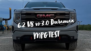 62 V8 vs 30 Duramax MPG [upl. by Etyak]