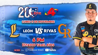 Leones de León VS Rivas  Liga de Béisbol Profesional Nacional 2024 – 2025 [upl. by Lamoree]