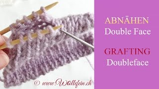 Abnähen unsichtbar Double Face  Grafting Double Face knitting [upl. by Nugent321]