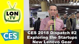 CES 2018 Dispatch 2  Lenovos Mirage Qualcomm Windows Laptop and Startups [upl. by Ahsocin]