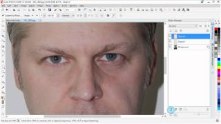 Corel PhotoPaint Remove loose bags under eyes image retouching by Stefan Lindblad [upl. by Anej]