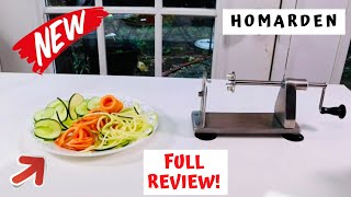 HOMARDEN ❤️ Stainless Steel Vegetable Spiralizer  FULL Review ✅ [upl. by Aynna]