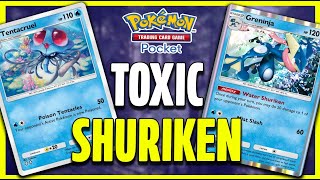 This deck went on a CRAZY 60 winstreak Greninja  Tentacruel Guide  Pokemon TCG Pocket [upl. by Maiga706]