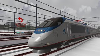 Roblox Northeast Corridor Train Simulator Amtrak Acela Express PA  NY [upl. by Attiuqehs64]