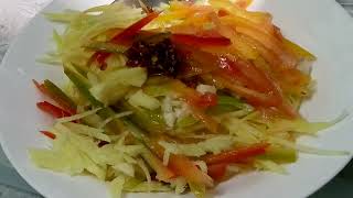 RAW PAPAYA SALAD elle DELOS SANTOS MIXED VLOGS [upl. by Egon677]