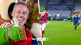 Jamie Carraghers HILARIOUS East Midlands derby mascot race 🤣💨 [upl. by Volnak]