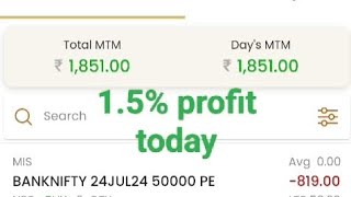 Intraday Trade 22 July 2024 intraday banknifty options [upl. by Notsgnal]