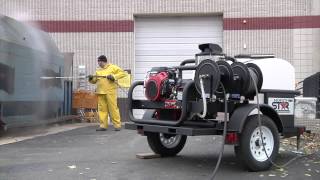 NorthStar Hot Water Pressure Washer  Honda Engine 4 GPM  4000 PSI Trailer Mounted [upl. by Nnel531]