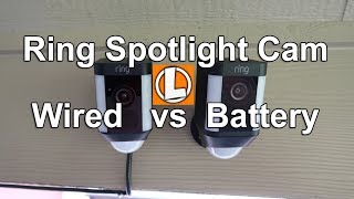 Ring Spotlight Cam Wired vs Batterywhich one is better [upl. by O'Doneven458]