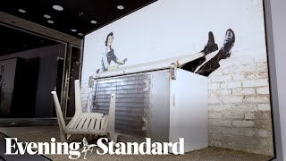 Huge £6 million Banksy artwork craned into new London exhibition [upl. by Aneen857]