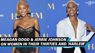 Meagan Good amp Jerrie Johnson on Dealing with Exes and Harlem [upl. by Ahtelat523]