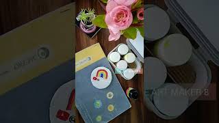 PAINTING on coaster with acrylic colour comment next video [upl. by Yenots]