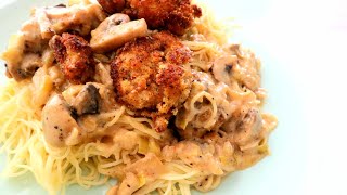 Creamy Chicken Mushroom Capellini Pasta [upl. by Edgerton]