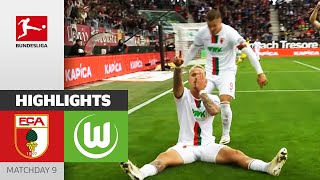 FC Augsburg  VfL Wolfsburg 32  Highlights  Matchday 9 – Bundesliga 202324 [upl. by Baillie614]