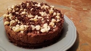 Torta mousse al cioccolato fondente con nocciole tostate [upl. by Avron]